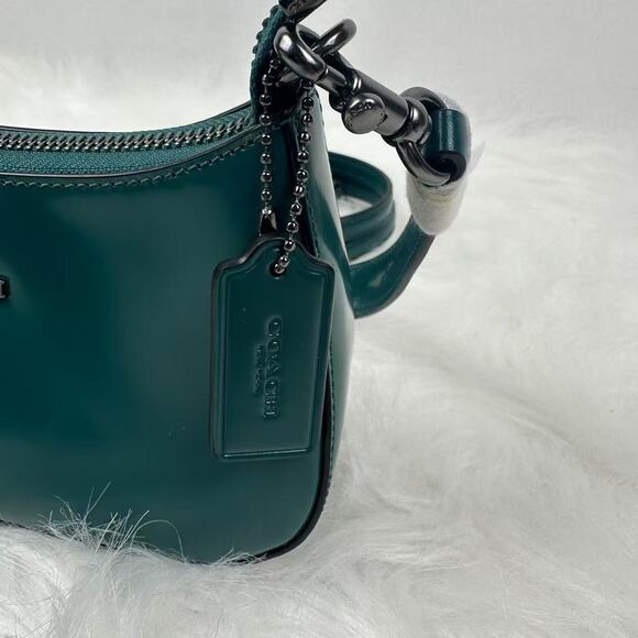 Coach Teri Mini Crossbody/Shoulder Bag In Leather/Emerald Green CW310 NWT - Picture 10 of 10